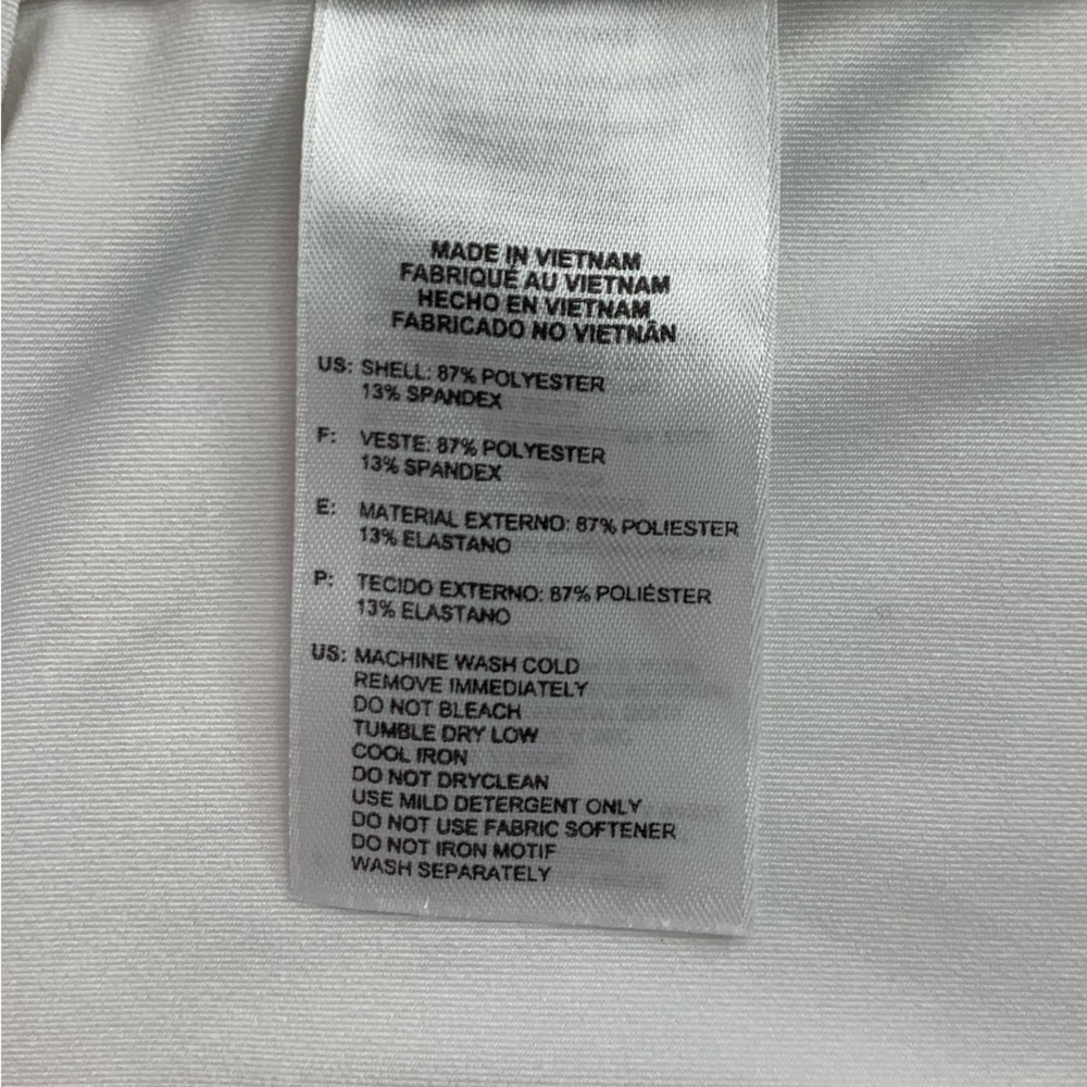 Adidas Clima Lite Sleeveless Razorback White on White Zip Key Pocket Size S - Picture 10 of 11